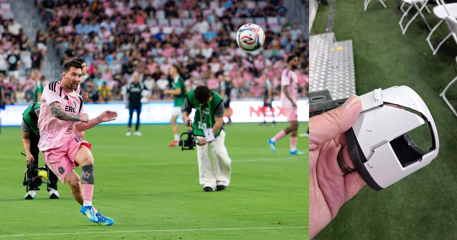 Photographer Takes Photo of the Leo Messi Free Kick That Broke His Camera